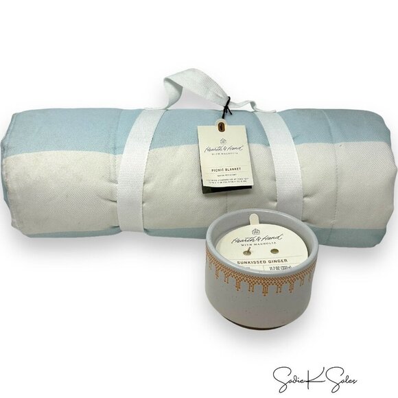 Hearth & Hand Magnolia 2-Wick Patterned Ceramic Sunkissed Ginger Jar Candle 2024 - Picture 5 of 5